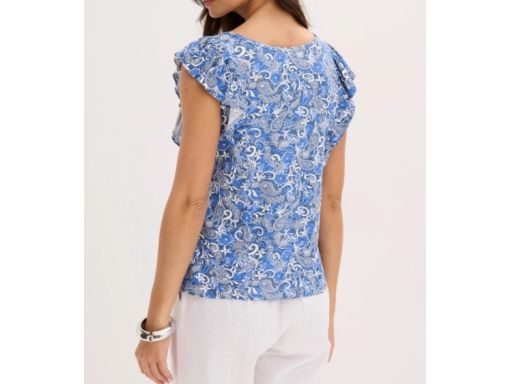 B.P.C bluzka wiskozowa z falbankami we wzory ^40/42