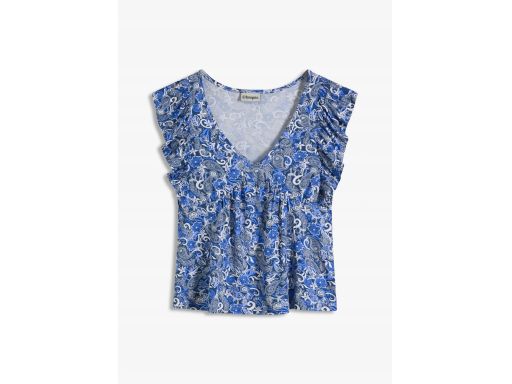 B.P.C bluzka wiskozowa z falbankami we wzory ^40/42