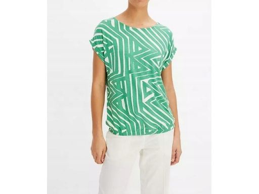 B.P.C bluzka zielono-śmietankowa we wzory r.40/42