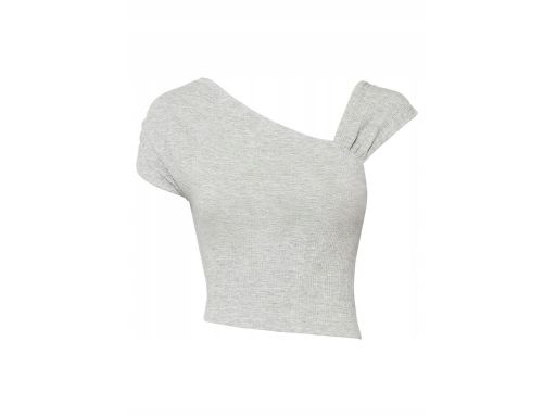 B.P.C szary krótki top asymetryczny 48/50.