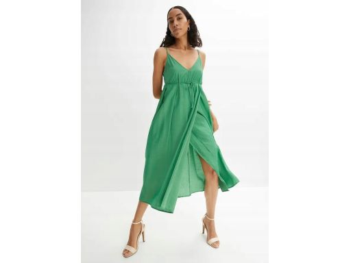 B.P.C sukienka zielona midi letnia r.46