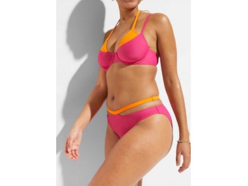 B.P.C bikini różowo-pomarańczowe z modnymi wycięciami ^46(90C)