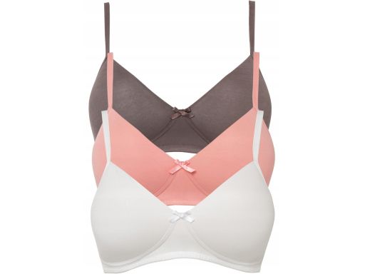 B.P.C 3-pak biustonoszy usztywnianych bawełnianych ^90B