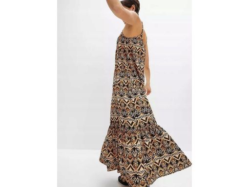 B.P.C sukienka długa z wiskozy na ramiączka we wzory 36.