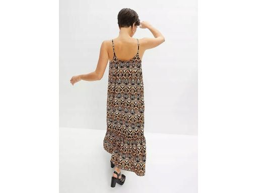 B.P.C sukienka długa z wiskozy na ramiączka we wzory 36.
