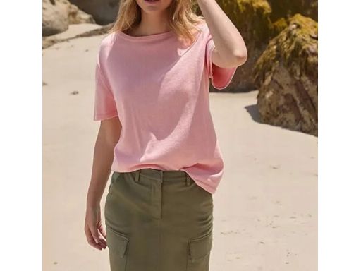 B.P.C t-shirt dzianinowy jasnoróżowy ^44/46