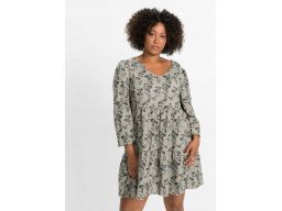 B.P.C oliwkowa sukienka shirtowa w kwiaty 52/54.