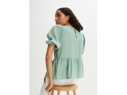 B.P.C bluzka miętowa z marszczeniem ^38