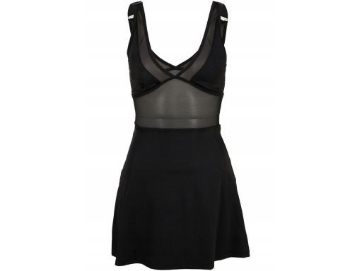 AG5584 czarna sukienka kąpielowa siatka r.48