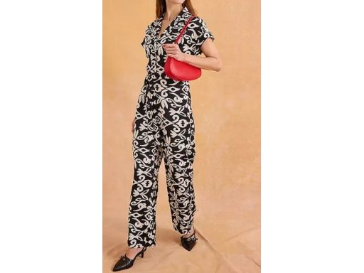 B.P.C kombinezon czarny w białe wzory ^44