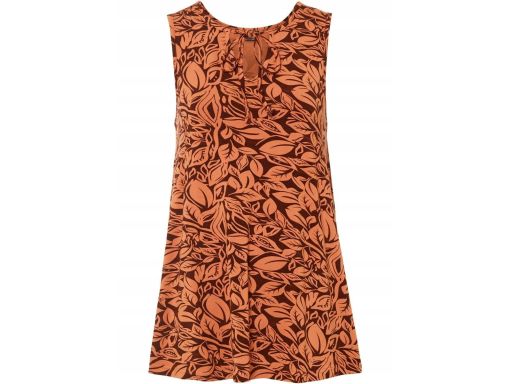 B.P.C brązowy top w pomarańczowe wzory wiskozowy ^40/42