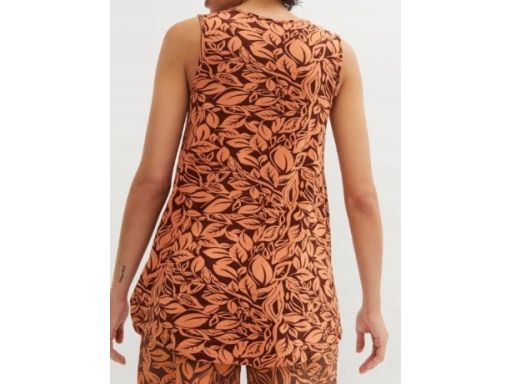 B.P.C brązowy top w pomarańczowe wzory wiskozowy ^40/42