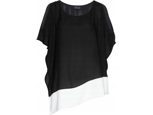 B.P.C bluzka asymetryczna szyfonowa odkryte ramiona r.44/46