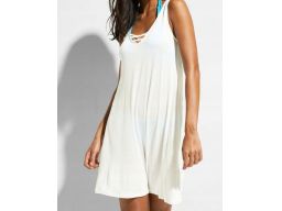 B.P.C sukienka plażowa biała wiskozowa ^52/54
