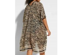 B.P.C sukienka tunika plażowa prześwitująca wzór zebry ^44/46