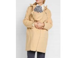 B.P.C płaszcz ciążowy z panelem na dziecko beżowy 42.