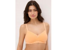 B.P.C biustonosz miękki bez fiszbin bawełniany pomarańczowy 105C.