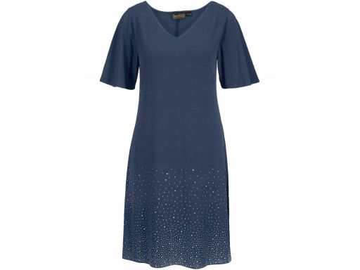 B.P.C sukienka granat z ozdobnymi kamykami^40/42