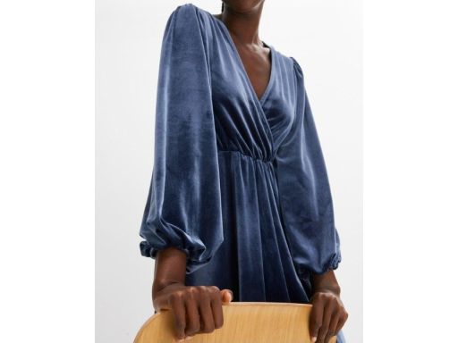 B.P.C sukienka aksamitna niebieska r.40/42