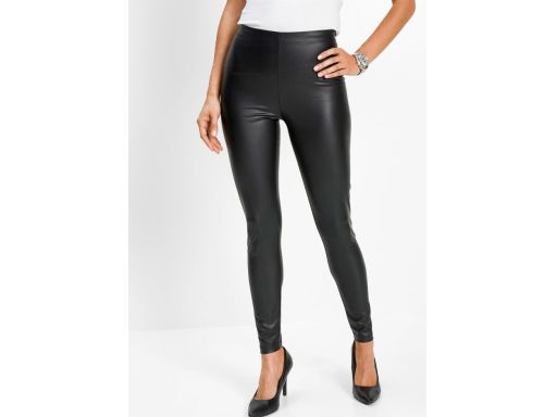 B.P.C legginsy czarne z eko skóry półmat r.36/38