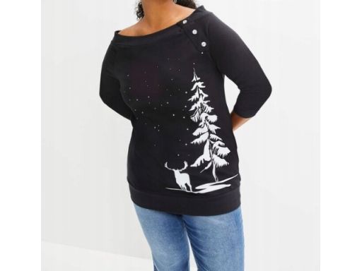B.P.C bluza świąteczna dłuższa carmen 44/46.