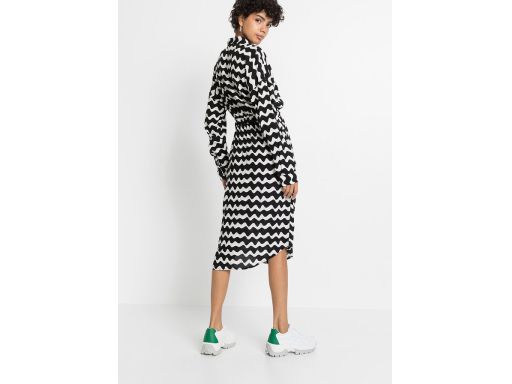 B.P.C wzorzysta sukienka koszulowa midi r.42