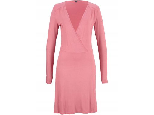 AD7843 sukienka różowa z wiskozy r.40/42