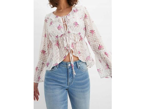 B.P.C bluzka szyfonowa z nadrukiem krótka ^44