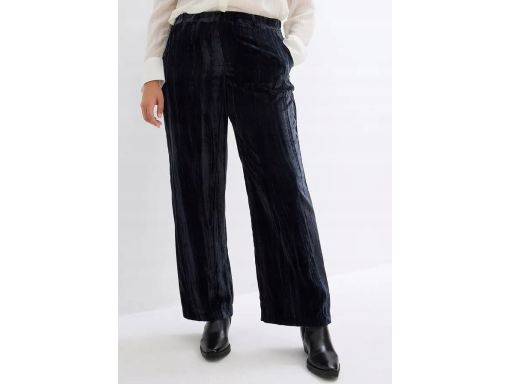B.P.C spodnie aksamitne szerokie czarne ^50