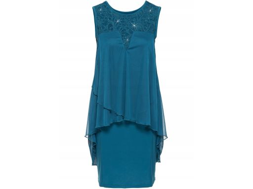 B.P.C sukienka szyfonowa z koronką r.32/34