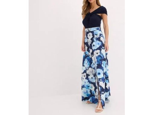 B.P.C sukienka maxi carmen w kwiaty r.36/38