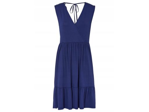 B.P.C sukienka z dżerseju granatowa koronka ^48/50