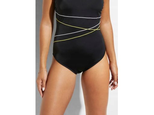 B.P.C kostium kąpielowy czarny w cienkie paseczki ^48