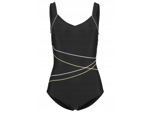 B.P.C kostium kąpielowy czarny w cienkie paseczki ^48