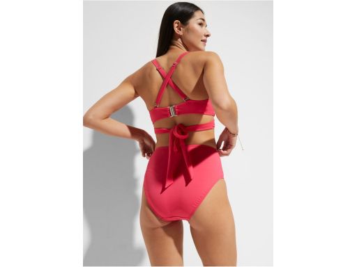 B.P.C bikini wiązane figi z wysokim stanem róż r.42