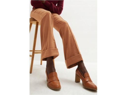 B.P.C spodnie damskie brązowe wywijane r.50