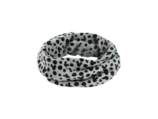 Disney komin dzianinowy szary w czarne Mickey Mouse uniwersalny.