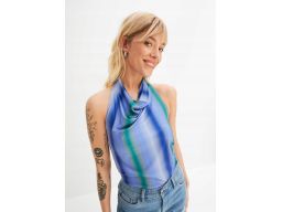 B.P.C top shirtowy z lejącym dekoltem odkryte plecy ^48/50