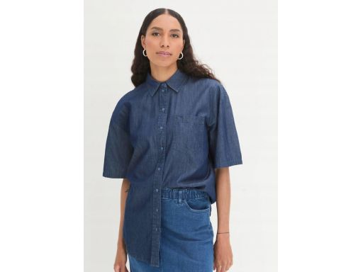 B.P.C koszula jeansowa ciemna krótki rękaw 44.