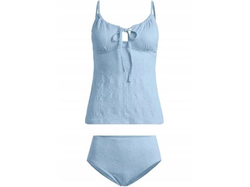 B.P.C błękitne tankini ażrurowe z figami r.46