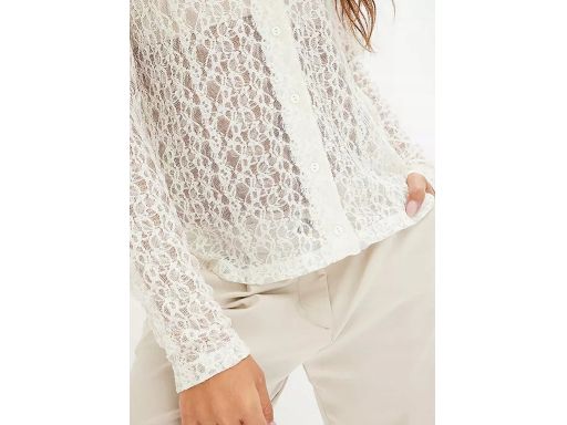 B.P.C bluzka koszulowa śmietankowa koronkowa r.44/46