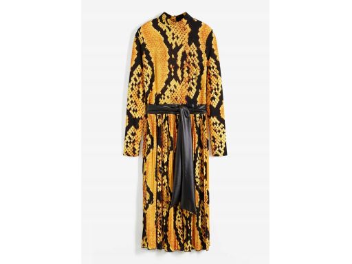 B.P.C sukienka wzór wężowej skóry z paskiem eko skórzanym 36/38.