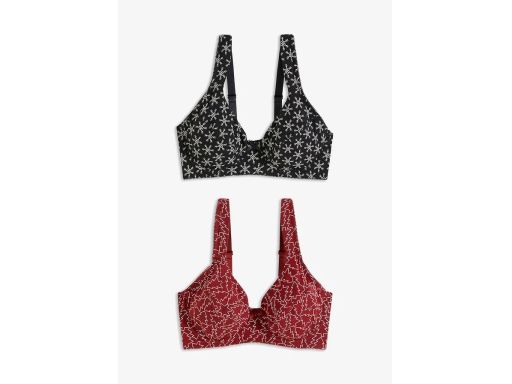 B.P.C 2-pak biustonosz miękki na fiszbinie wzór świąteczny 105C.