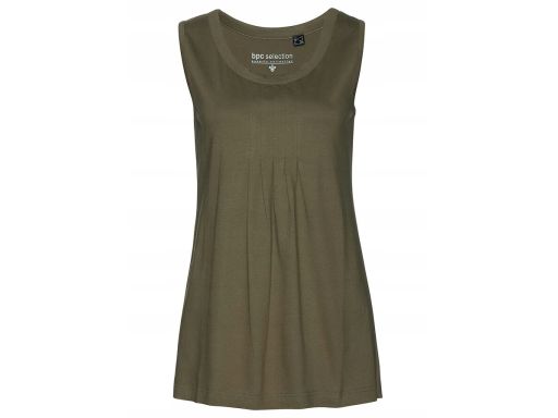 B.P.C długi top bawełniany zielony khaki 40/42.