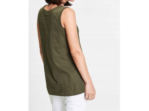 B.P.C długi top bawełniany zielony khaki 40/42.