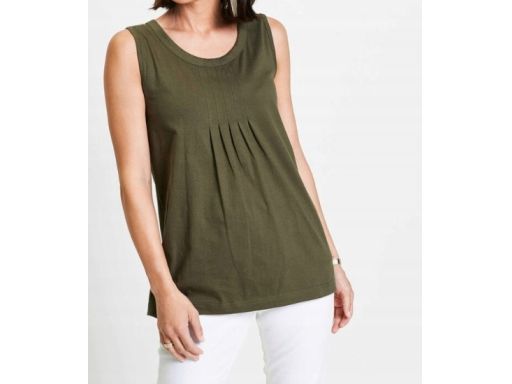 B.P.C długi top bawełniany zielony khaki 40/42.