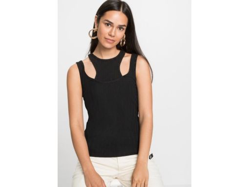 B.P.C top czarny z wycięciami ^40/42