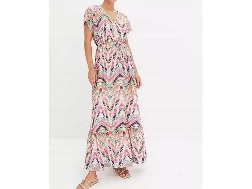 B.P.C długa sukienka kolorowa we wzory r.36/38