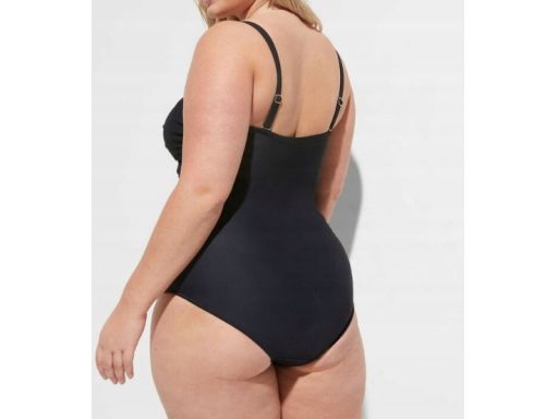 B.P.C kostium jednoczęściowy marszczony czarny r.46