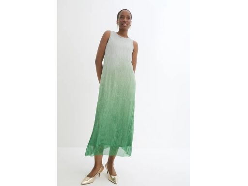 B.P.C sukienka midi zielona z połyskującą nitką ^44/46